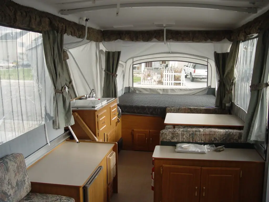 Interior of PUP Camper